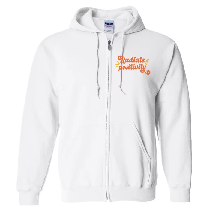 Radiate Positivity Vintage Full Zip Hoodie