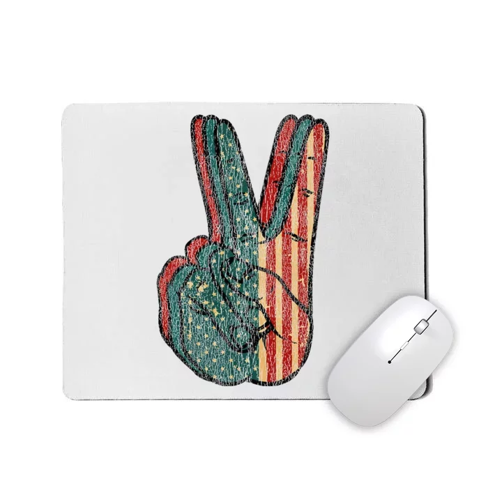 Retro Peace Vintage 60s 70s Hippie Mousepad