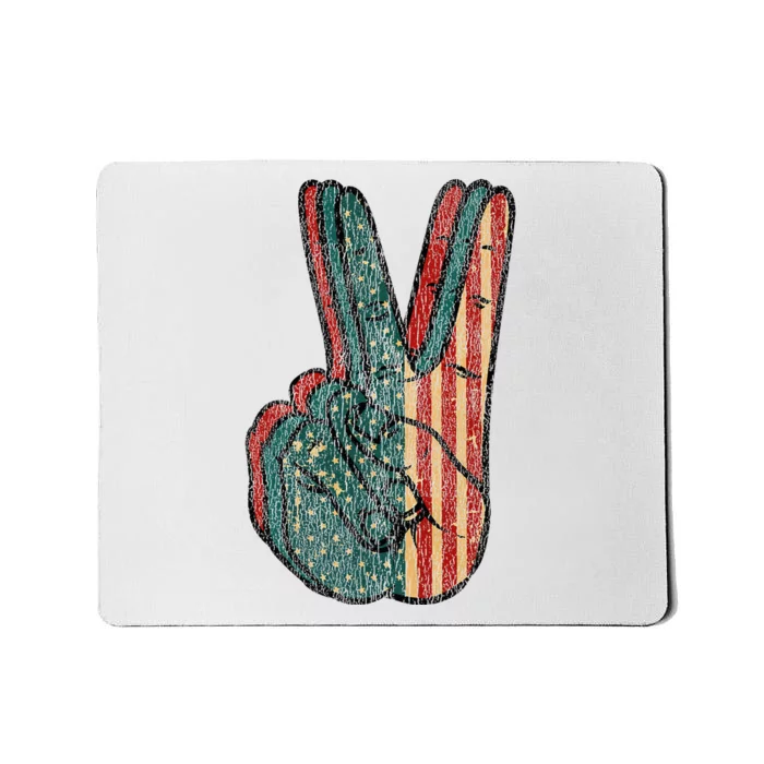 Retro Peace Vintage 60s 70s Hippie Mousepad