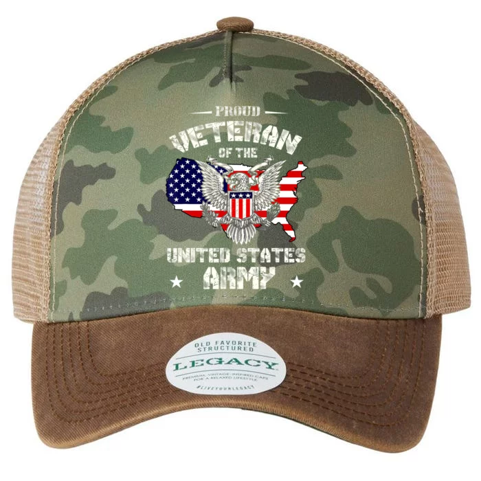 Retro Proud Veteran Of The United States Army Pride Us Flag Legacy Tie Dye Trucker Hat