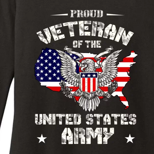 Retro Proud Veteran Of The United States Army Pride Us Flag Womens CVC Long Sleeve Shirt