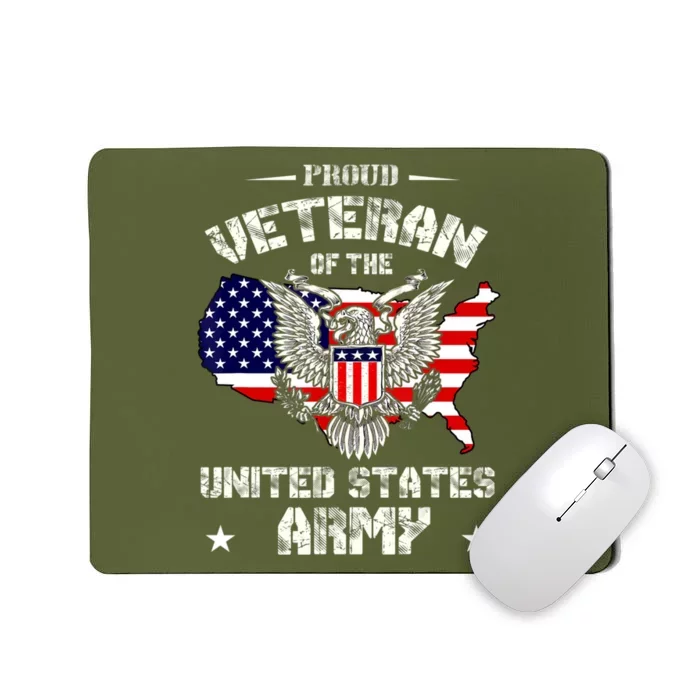 Retro Proud Veteran Of The United States Army Pride Us Flag Mousepad