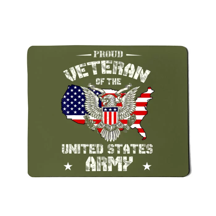 Retro Proud Veteran Of The United States Army Pride Us Flag Mousepad