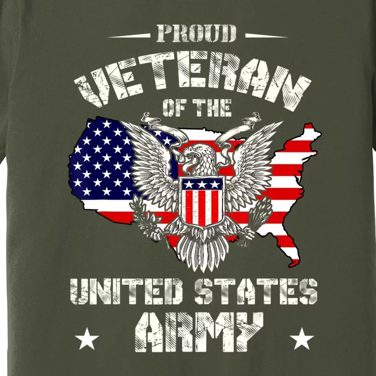 Retro Proud Veteran Of The United States Army Pride Us Flag Premium T-Shirt