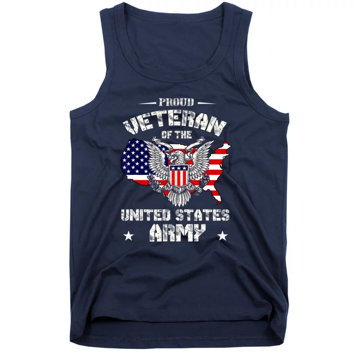 Retro Proud Veteran Of The United States Army Pride Us Flag Tank Top