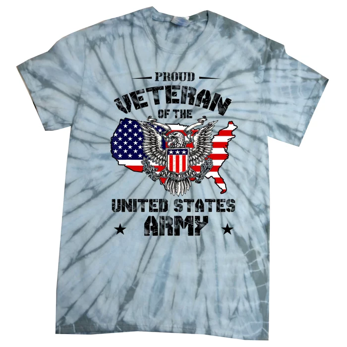 Retro Proud Veteran Of The United States Army Pride Us Flag Tie-Dye T-Shirt