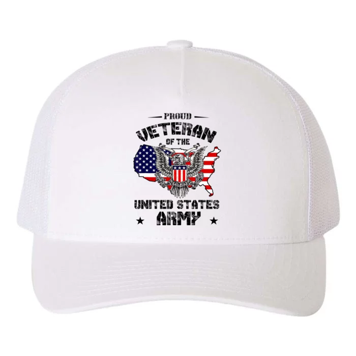 Retro Proud Veteran Of The United States Army Pride Us Flag Yupoong Adult 5-Panel Trucker Hat