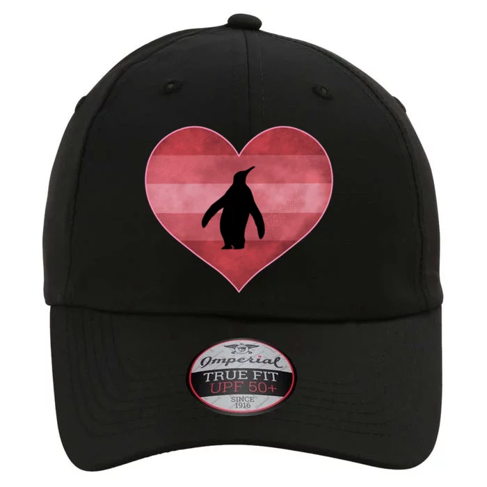 Retro Penguin Valentines Day Heart Love Gift The Original Performance Cap