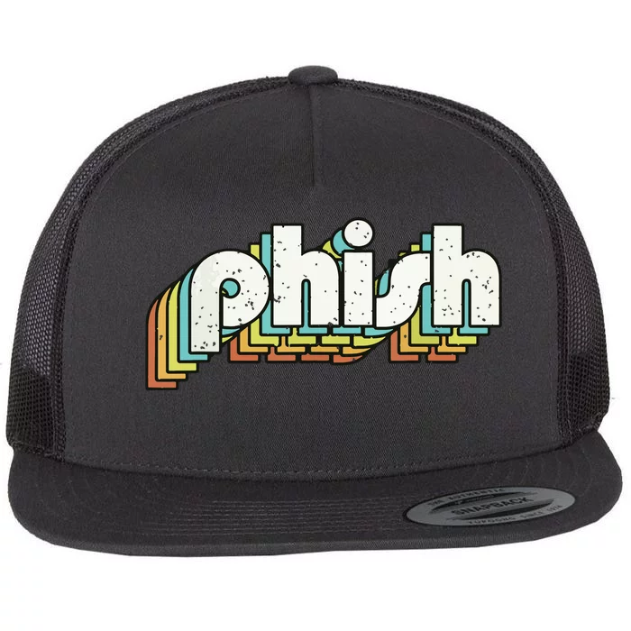 Retro Phishes Vintage Color Fishman Music Style Flat Bill Trucker Hat