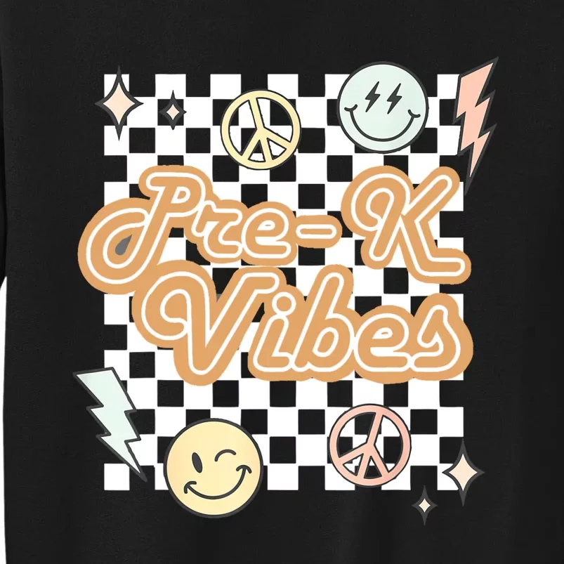 Retro Prek Vibes Teacher Back To School Preschool Sweatshirt