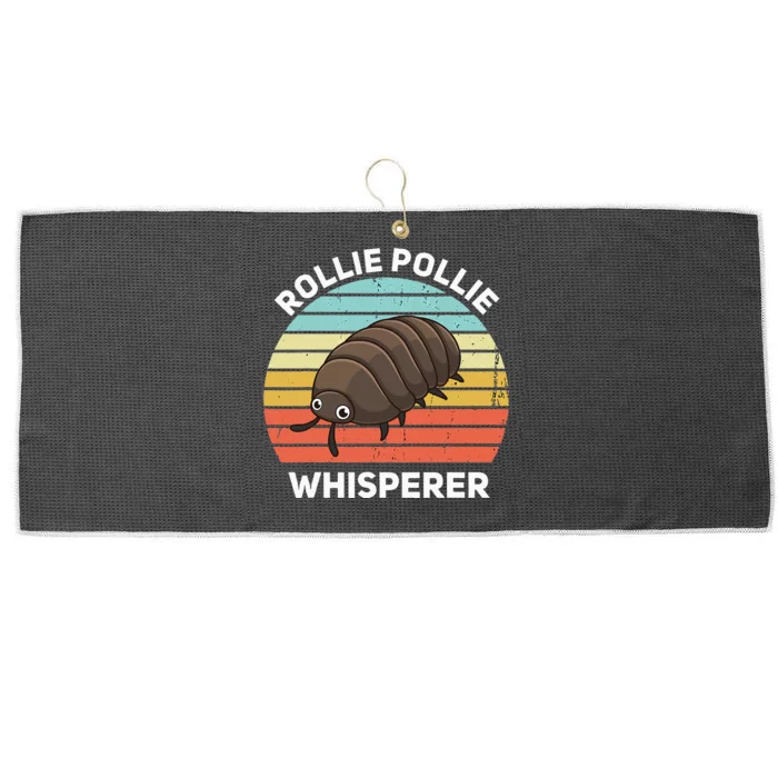 Rollie Pollie Whisperer Funny Isopod Kawaii Rollie Pollie Large Microfiber Waffle Golf Towel