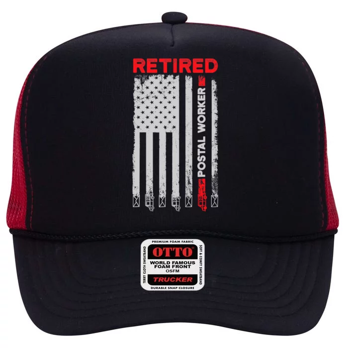 Retired Postal Worker Achieved Mailman Retirement High Crown Mesh Trucker Hat