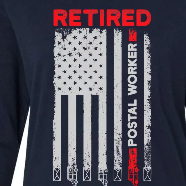 Retired Postal Worker Achieved Mailman Retirement Womens Cotton Relaxed Long Sleeve T-Shirt