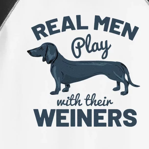 Real Play With Their Weiners Funny Dachshund Dog Toddler Fine Jersey T-Shirt