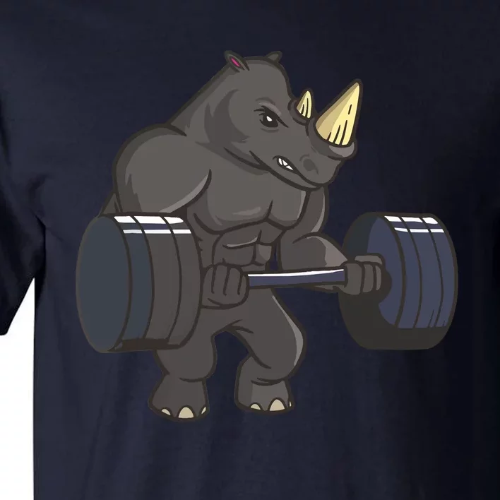 Rhinoceros Powerlifting Weightlifting Gym Rhino Lovers Gift Tall T-Shirt