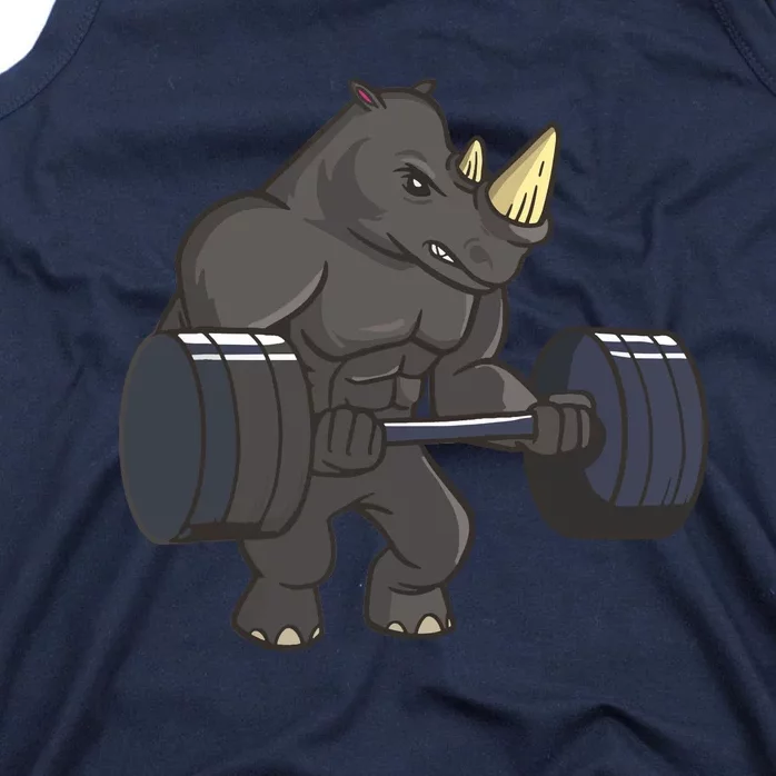 Rhinoceros Powerlifting Weightlifting Gym Rhino Lovers Gift Tank Top