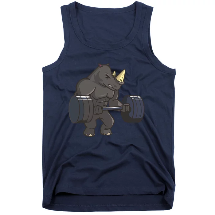 Rhinoceros Powerlifting Weightlifting Gym Rhino Lovers Gift Tank Top