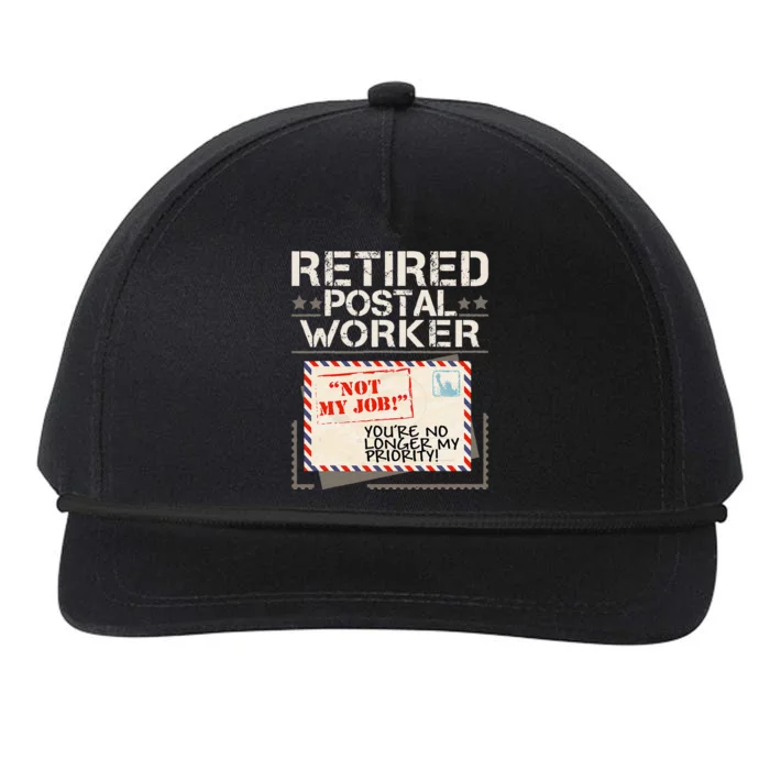 Retired Postal Worker Mailman Postman Mail Carrier Snapback Five-Panel Rope Hat