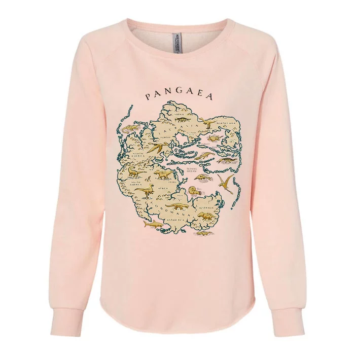 Reunite Pangaea World Map History Geology Earth Geologist Womens California Wash Sweatshirt