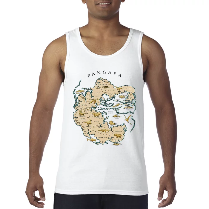 Reunite Pangaea World Map History Geology Earth Geologist Tank Top