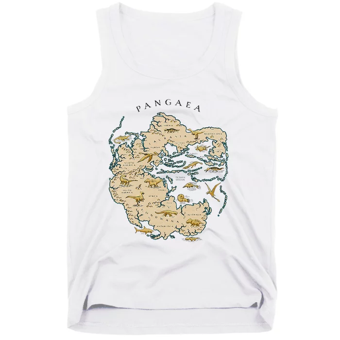 Reunite Pangaea World Map History Geology Earth Geologist Tank Top