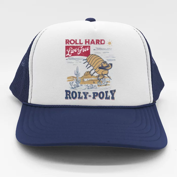 Roly Poly Western Rodeo Cowboy Dung Beetle Retro Trucker Hat