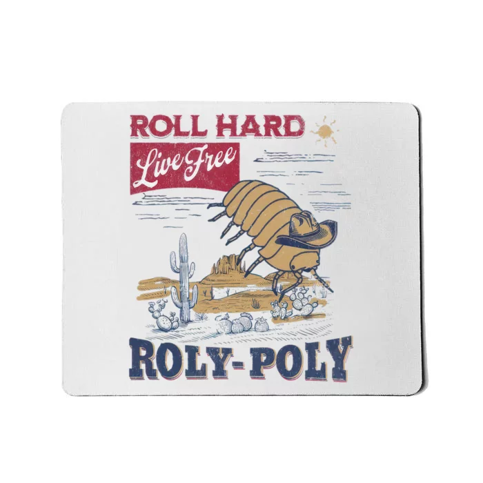 Roly Poly Western Rodeo Cowboy Dung Beetle Retro Mousepad