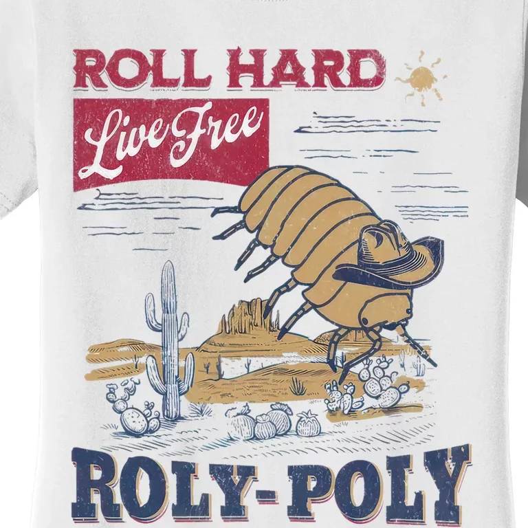 Roly Poly Western Rodeo Cowboy Dung Beetle Retro Women's T-Shirt