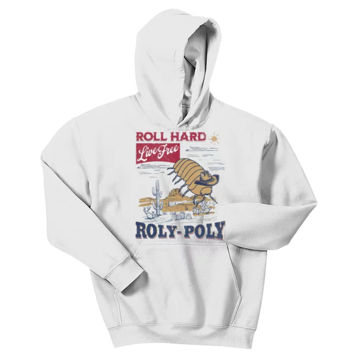 Roly Poly Western Rodeo Cowboy Dung Beetle Retro Kids Hoodie