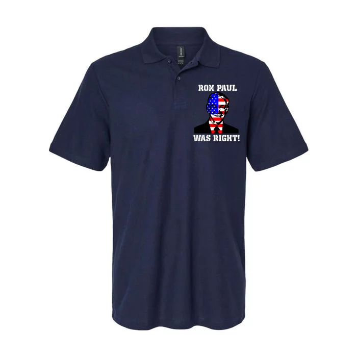 Ron Paul Was Right Softstyle Adult Sport Polo