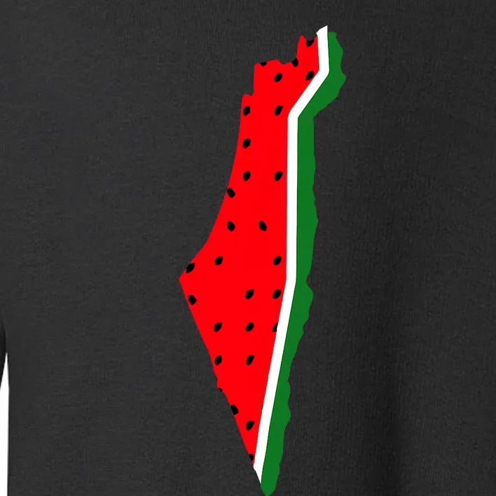 Real Palestine Watermelon Map Toddler Sweatshirt