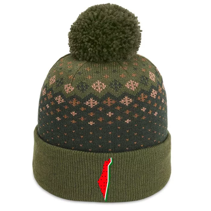 Real Palestine Watermelon Map The Baniff Cuffed Pom Beanie