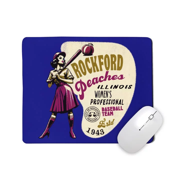 Rockford Peaches Women Professional Baseball Team Mousepad