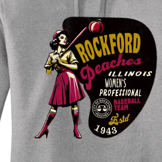 Rockford Peaches Women Professional Baseball Team Women's Pullover Hoodie