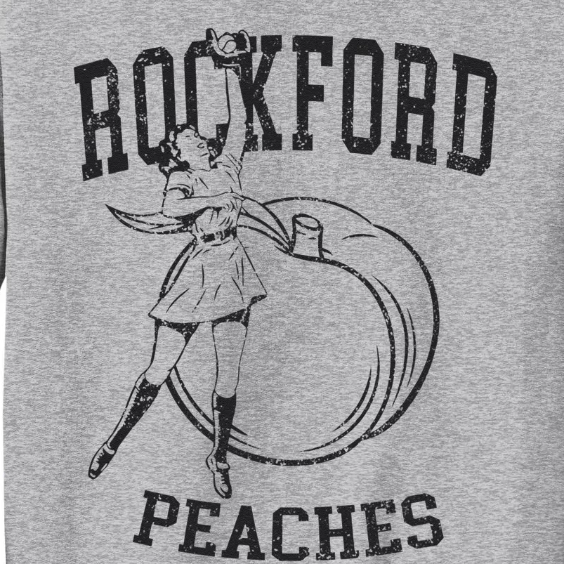 Rockford Peaches Womens Baseball Tall Sweatshirt