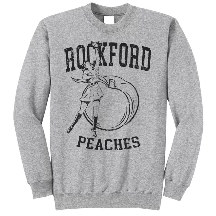 Rockford Peaches Womens Baseball Tall Sweatshirt