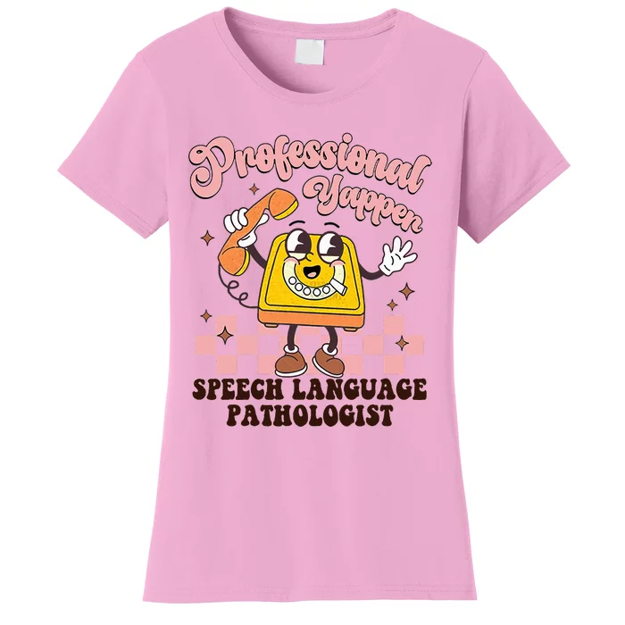 Retro Professional Yapper Speech Language Pathologist Slp Women's T-Shirt