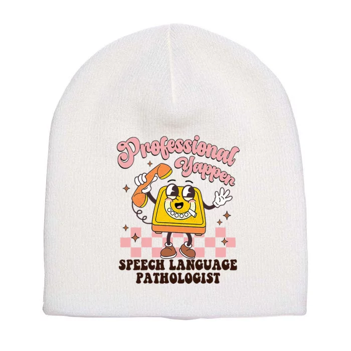 Retro Professional Yapper Speech Language Short Acrylic Beanie