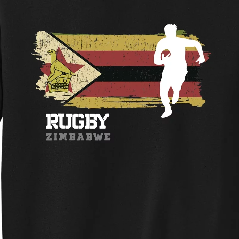 Rugby Player Zimbabwe Flag Sports Ball Rugby Sweatshirt