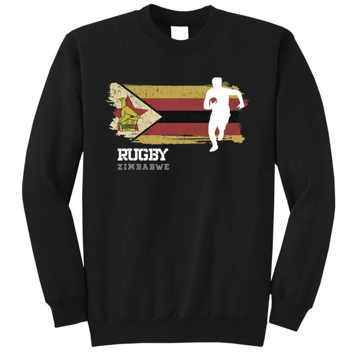 Rugby Player Zimbabwe Flag Sports Ball Rugby Sweatshirt