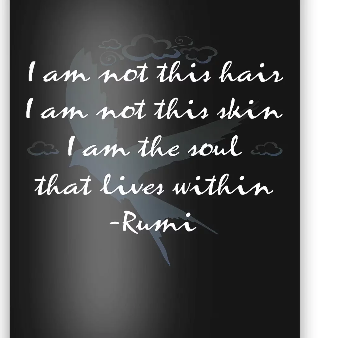 Rumi Quote Beautiful With Flying Bird Poster