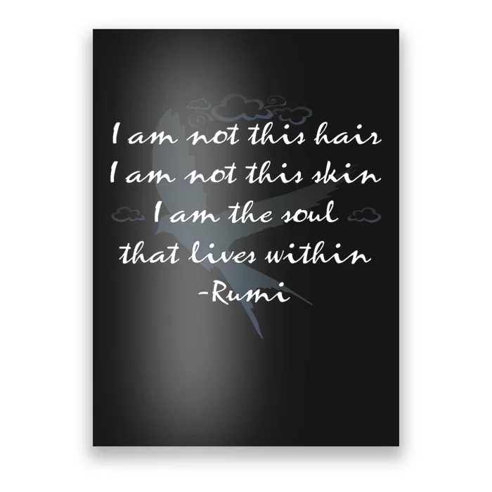 Rumi Quote Beautiful With Flying Bird Poster