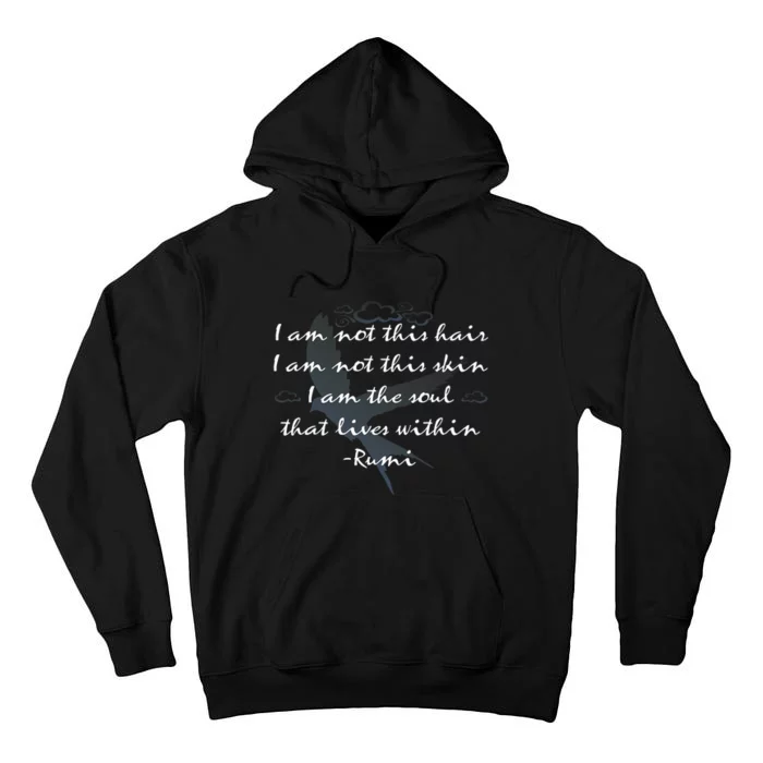 Rumi Quote Beautiful With Flying Bird Tall Hoodie