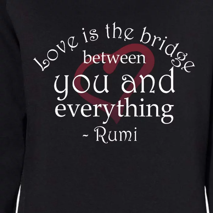 Rumi Quote Beautiful With Heart Womens California Wash Sweatshirt