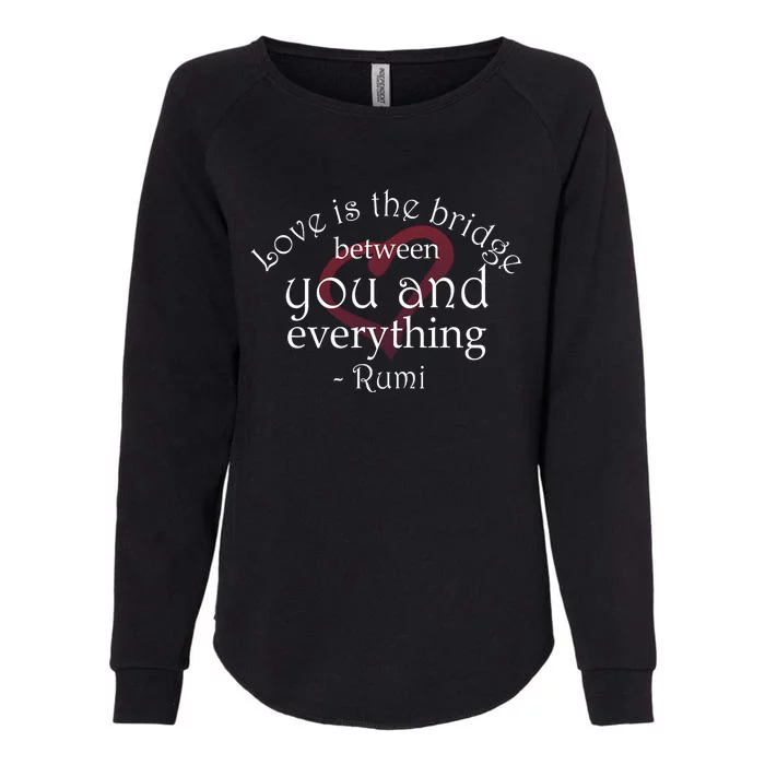 Rumi Quote Beautiful With Heart Womens California Wash Sweatshirt