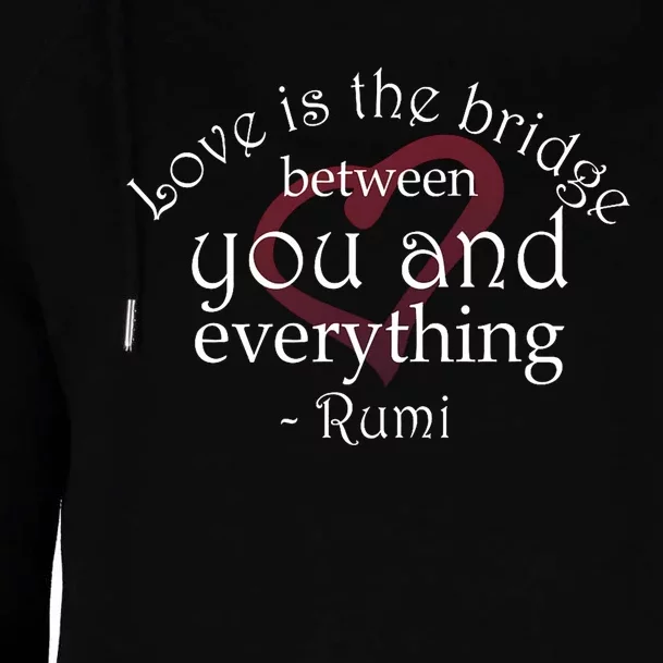 Rumi Quote Beautiful With Heart Womens Funnel Neck Pullover Hood