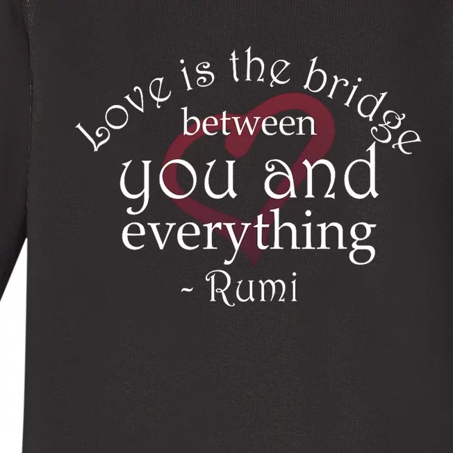 Rumi Quote Beautiful With Heart Baby Long Sleeve Bodysuit