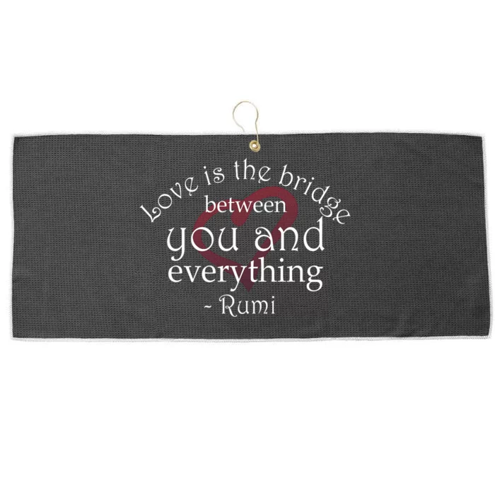 Rumi Quote Beautiful With Heart Large Microfiber Waffle Golf Towel