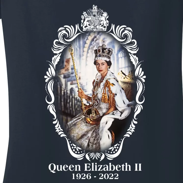 RIP Queen Elizabeth II 1926 2022 Women's V-Neck T-Shirt