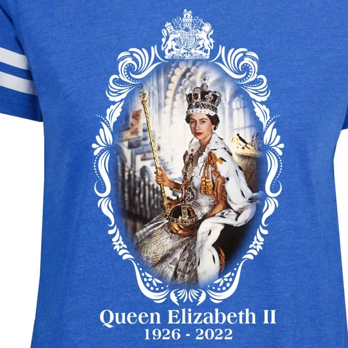 RIP Queen Elizabeth II 1926 2022 Enza Ladies Jersey Football T-Shirt